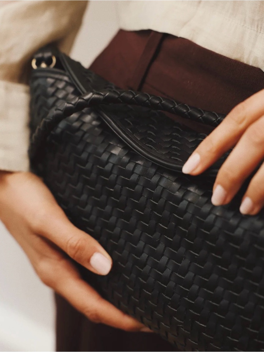 Bembien Roux Clutch - Black Woven Leather - Picture 2 of 4